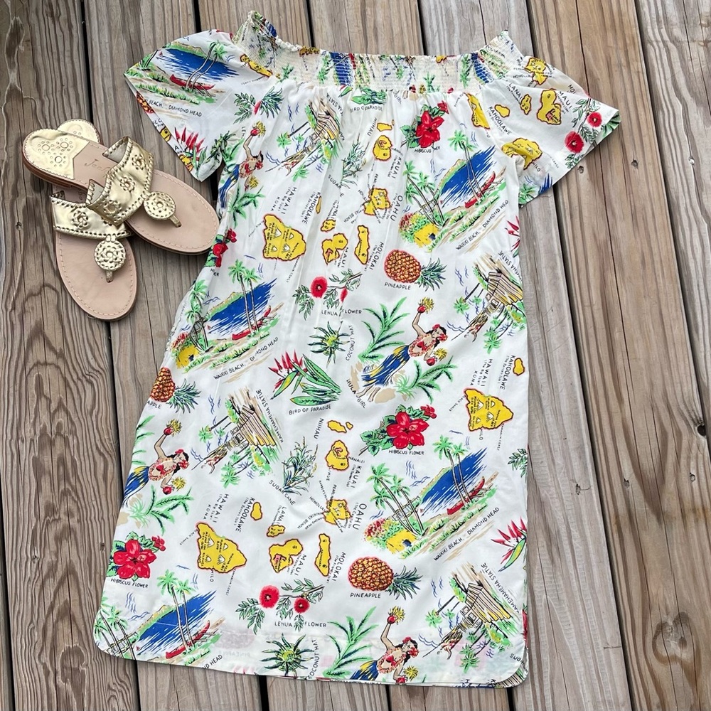 J. Crew aloha shift dress, sz 4. Worn once!